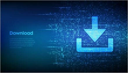 download-resources download icon made with binary code download cloed data storage install symbol